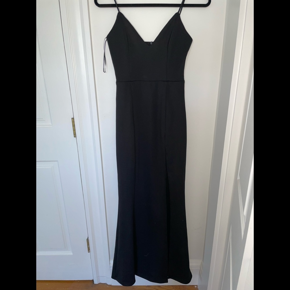 Showpo Formal Black Dress with Slit